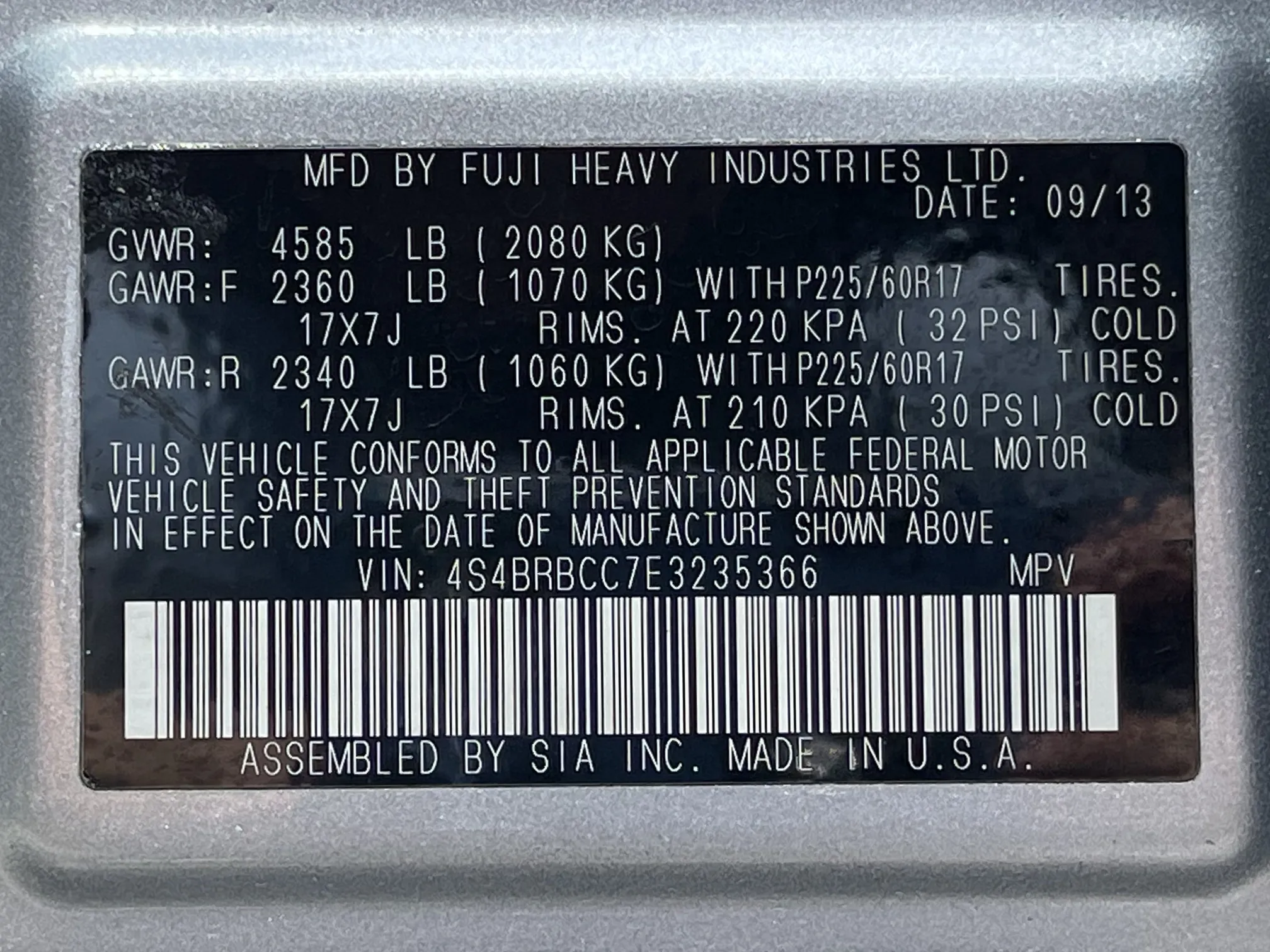 2014 Subaru Outback Premium - Silver
