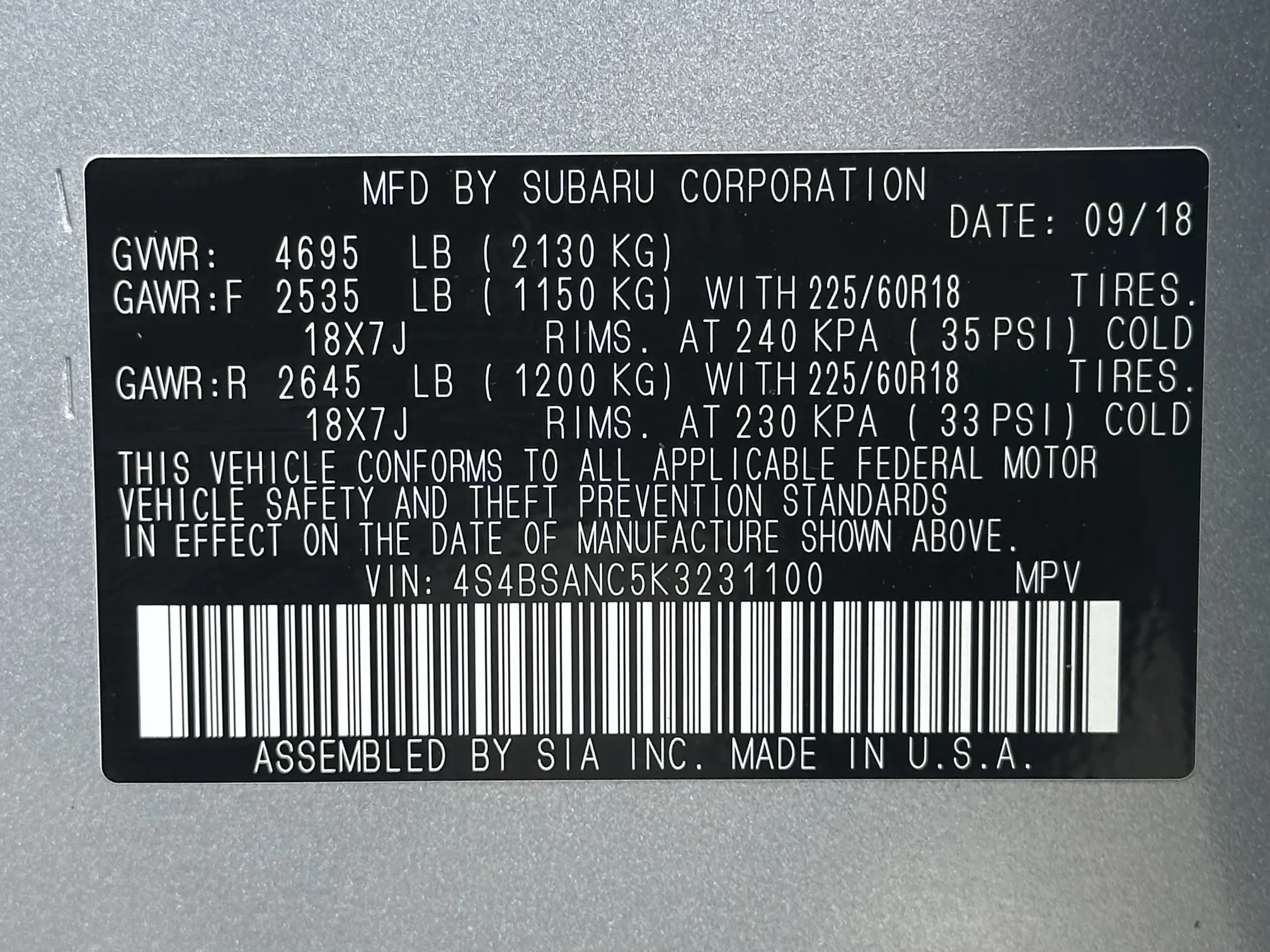 2019 Subaru Outback Limited