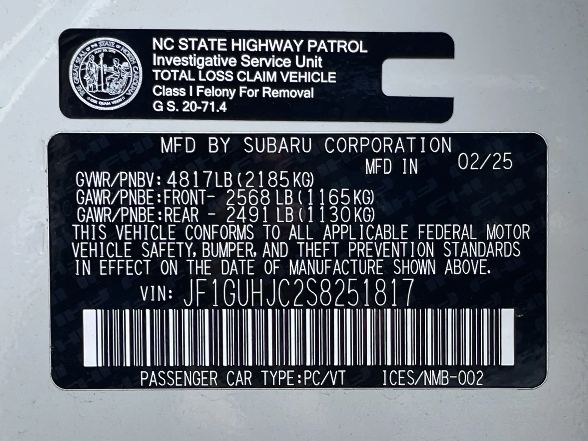 2025 Subaru Impreza RS