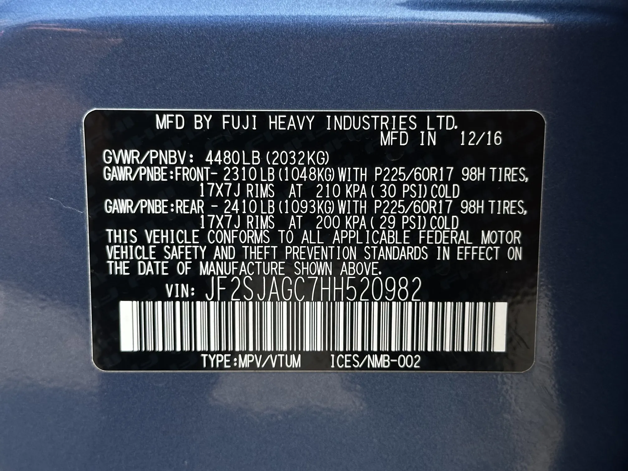 2017 Subaru Forester Premium - Blue