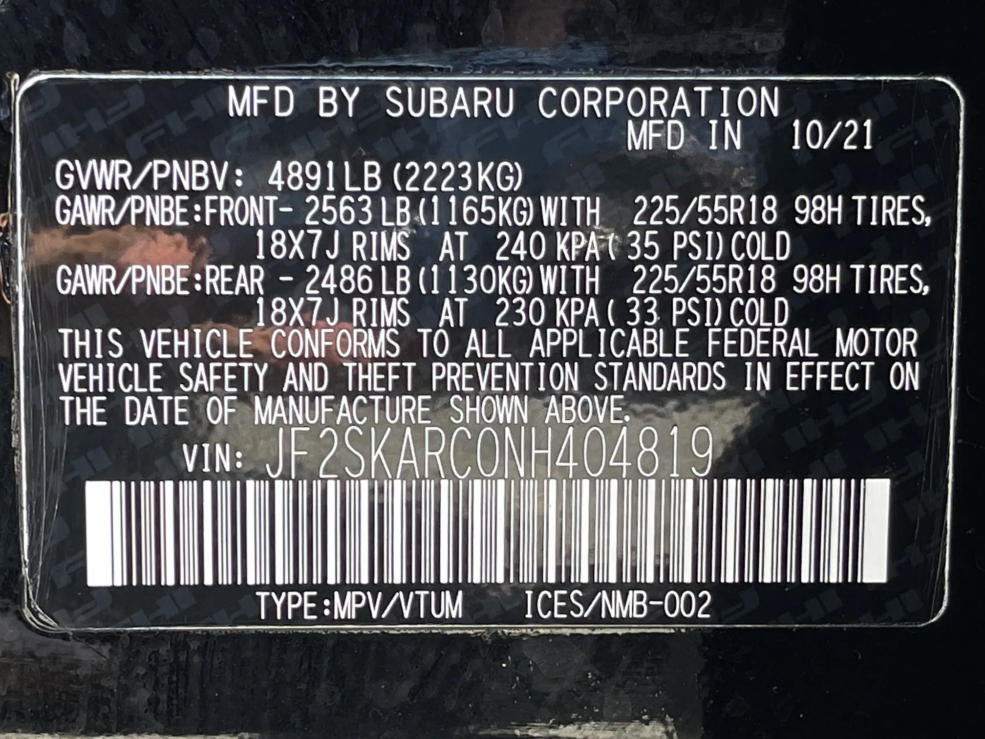 2022 Subaru Forester Touring - Black