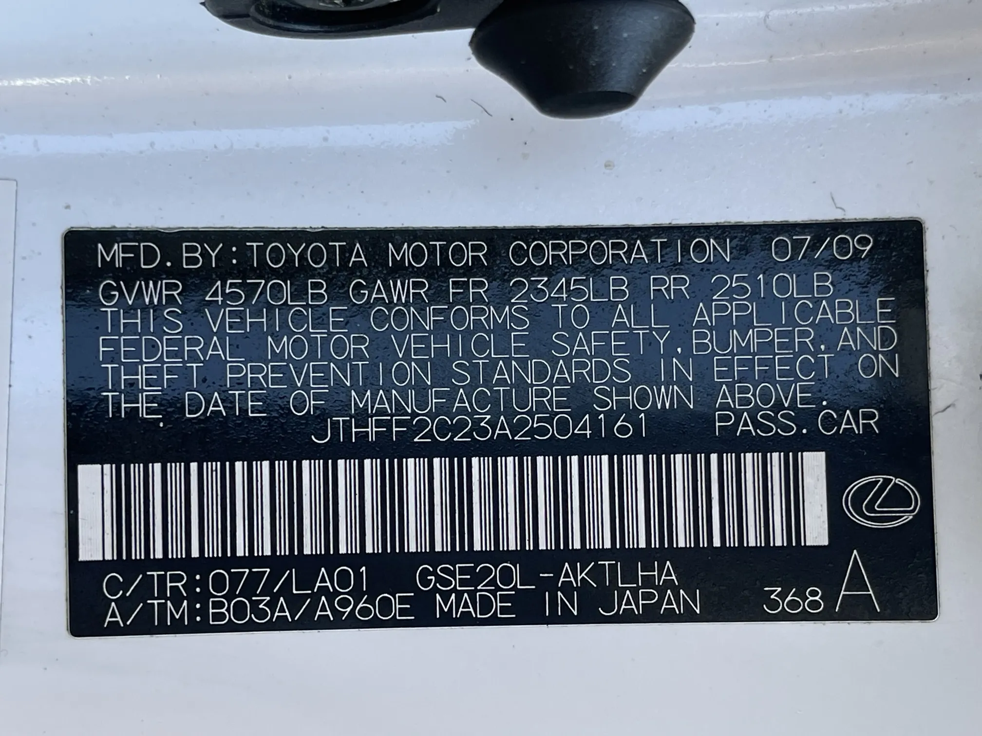 2010 Lexus IS250 C - White