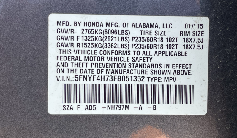 
								2015 Honda Pilot 4WD 4dr EX-L w/Navigation / 79K Miles full									
