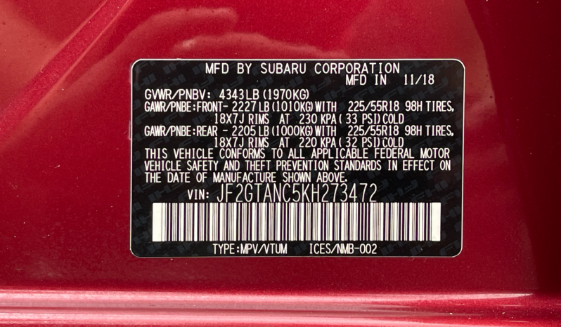 
								2019 Subaru Crosstrek 2.0i Limited CVT / 63K Miles full									