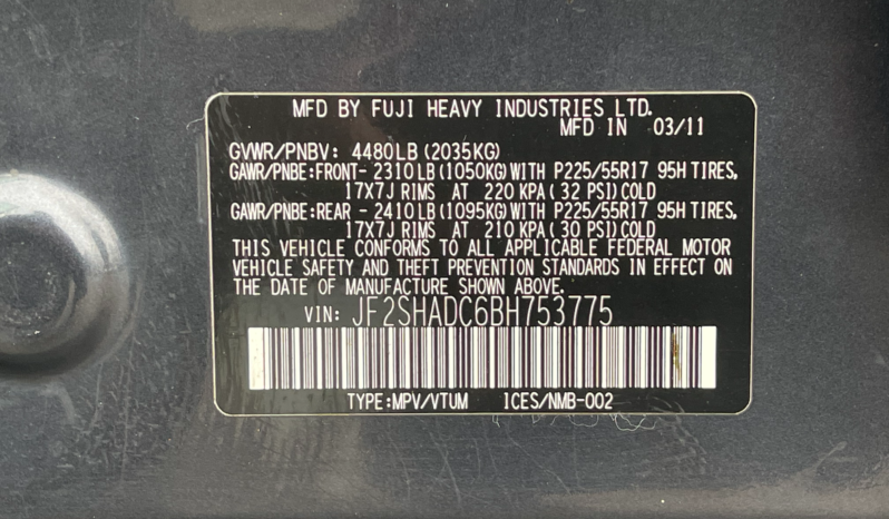 
								2011 Subaru Forester 4dr Auto 2.5X Premium w/All-W Pkg & TomTom Nav / 117K Miles – CLEAN TITLE full									