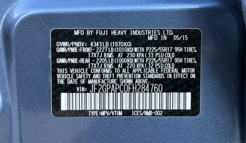 
								2015 Subaru XV Crosstrek 5dr CVT 2.0i Limited / 54K Miles full									