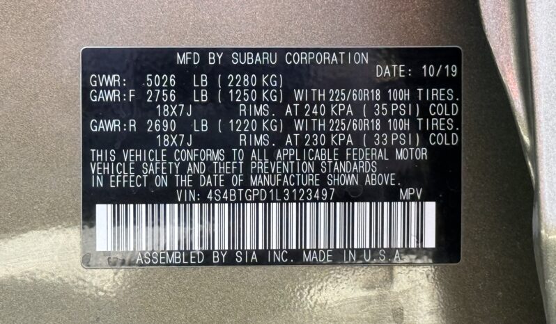 
								2020 Subaru Outback Touring XT CVT / 51K Miles full									