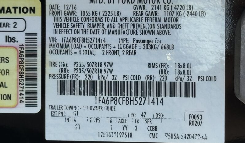 
								2017 Ford Mustang GT 5.0 V8 Automatic / 53k Miles full									