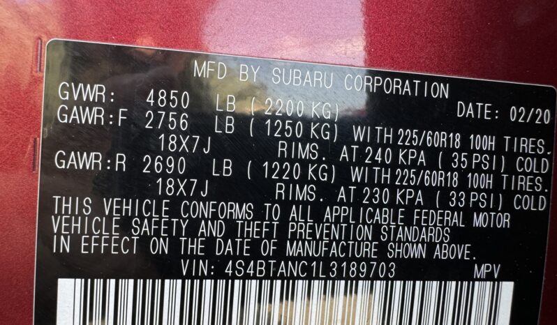 
								2020 Subaru Outback Limited / 56k full									