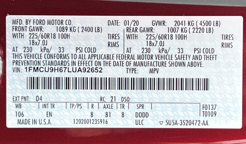 
								2020 Ford Escape / 34k full									