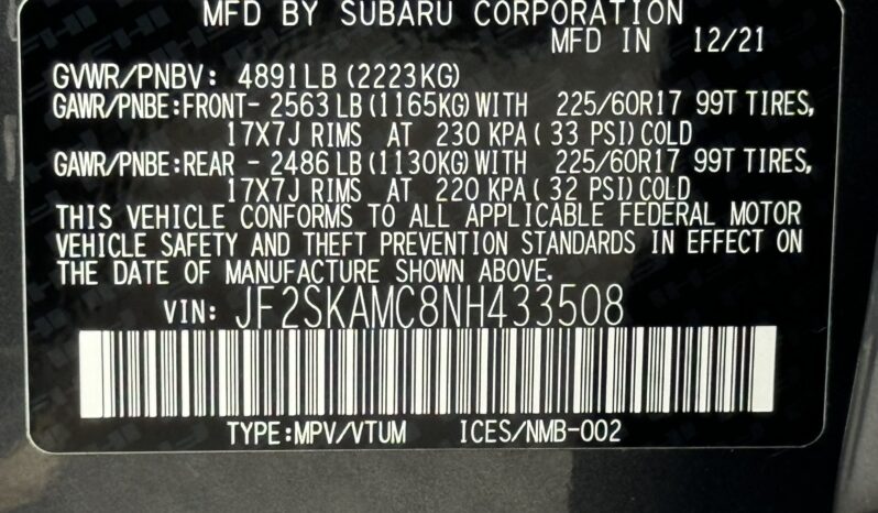 
								2022 Subaru Forester Wilderness / 27k full									