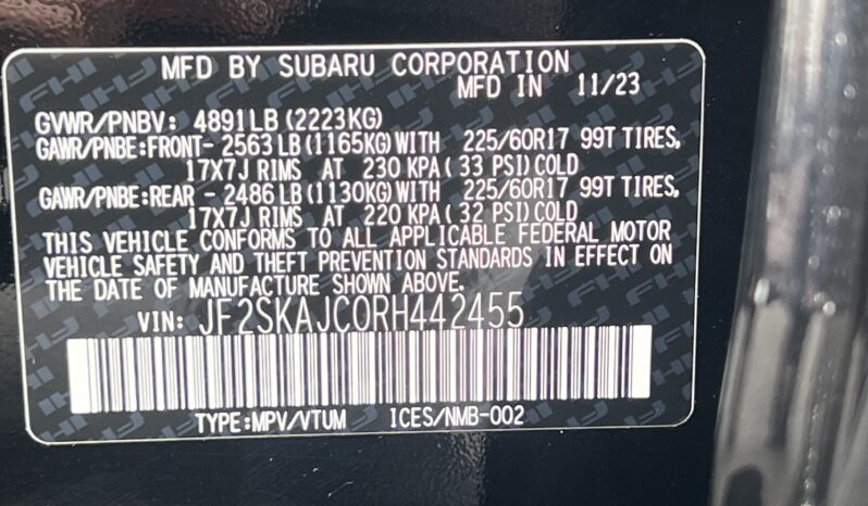 
								2024 Subaru Forester Wilderness / 22k full									