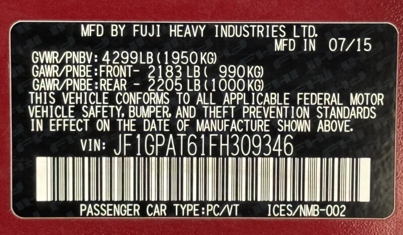 
								2015 Subaru Impreza Sport Premium / 94K full									