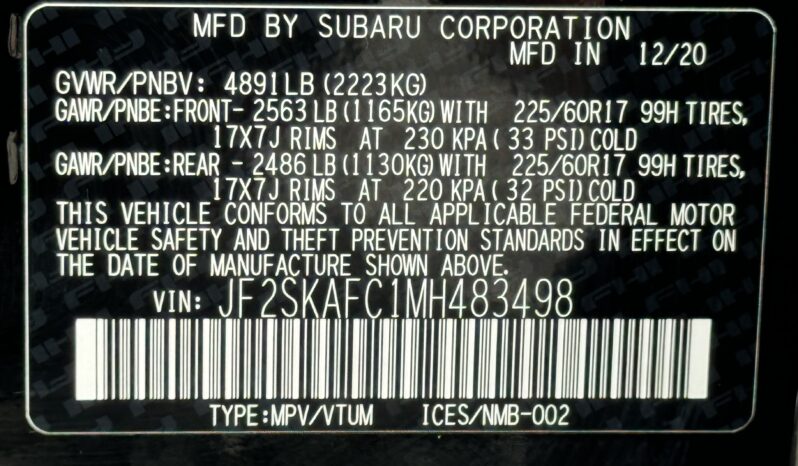 
								2021 Subaru Forester Premium / 53K full									