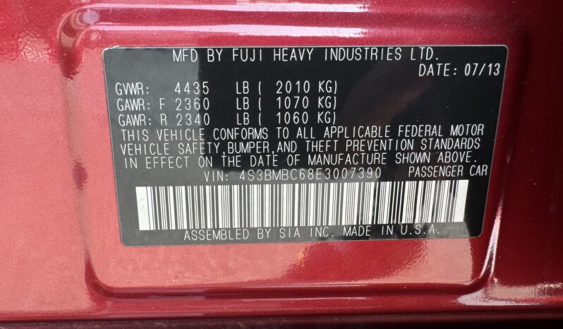 
								2014 Subaru Legacy 2.5i Premium / 63k Miles full									