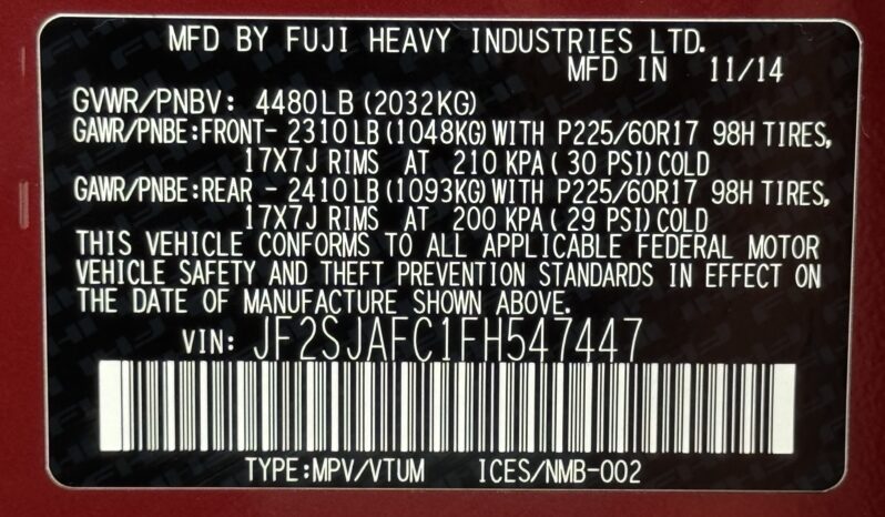 
								2015 Subaru Forester Premium / 76K full									