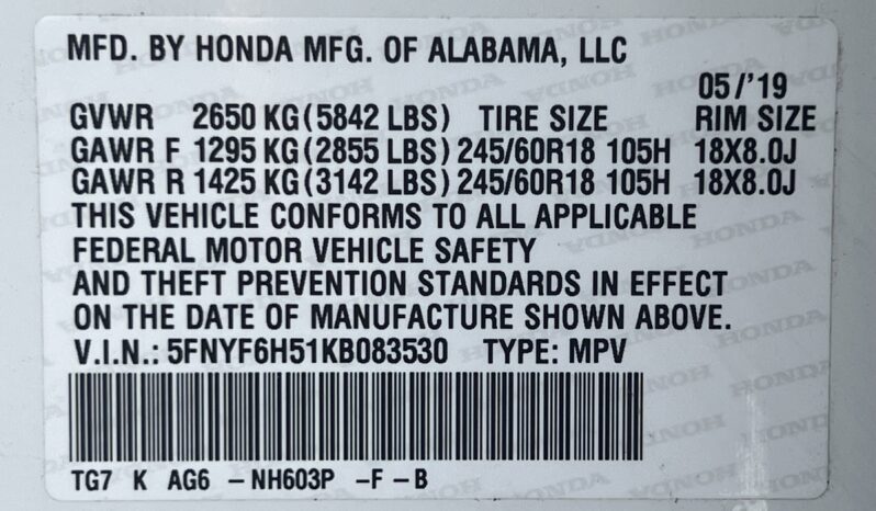 
								2019 Honda Pilot EX-L / 65k full									